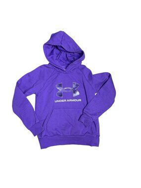 Under Armour Girls Hooded Sweatshirt Purple  Youth Medium YM